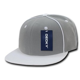 Decky 1078-WHT Piped Crown Snapbacks White