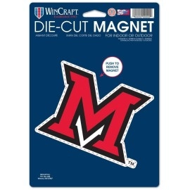 WinCraft NCAA University of Miami-Ohio Die Cut Logo Magnet, 6.25