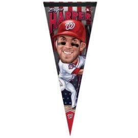 Washington Nationals Pennant 12x30 Premium Style Bryce Harper Design - Special Order