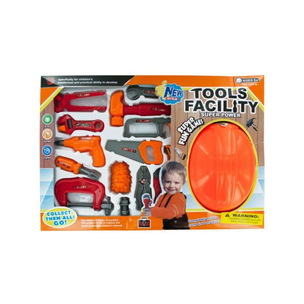 Tool Play Set with Helmet