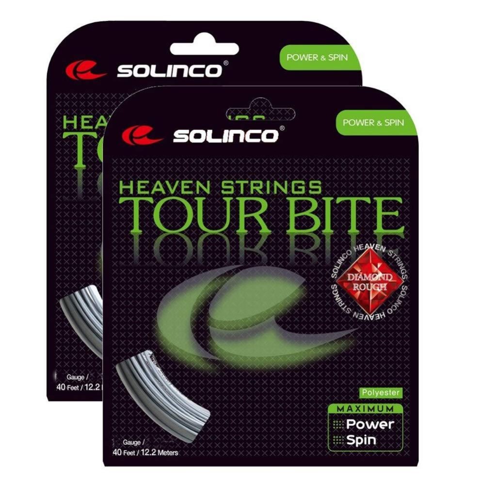 Solinco Tour Bite Diamond Rough Tennis String 2 Packs Choice Of Gauge 17 Gauge 120