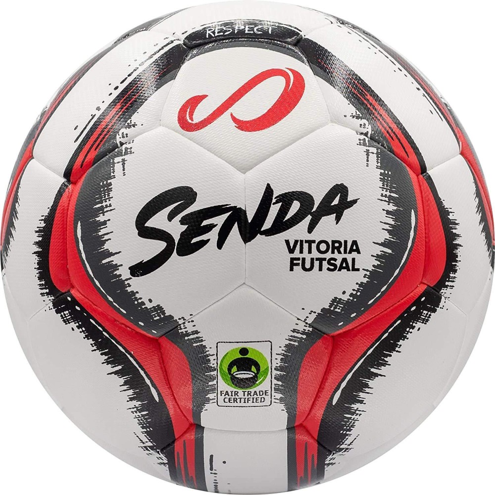 Senda Vitoria Premium Match Futsal Ball Fair Trade Certified Redgrey Size 4 Ages 13 Up