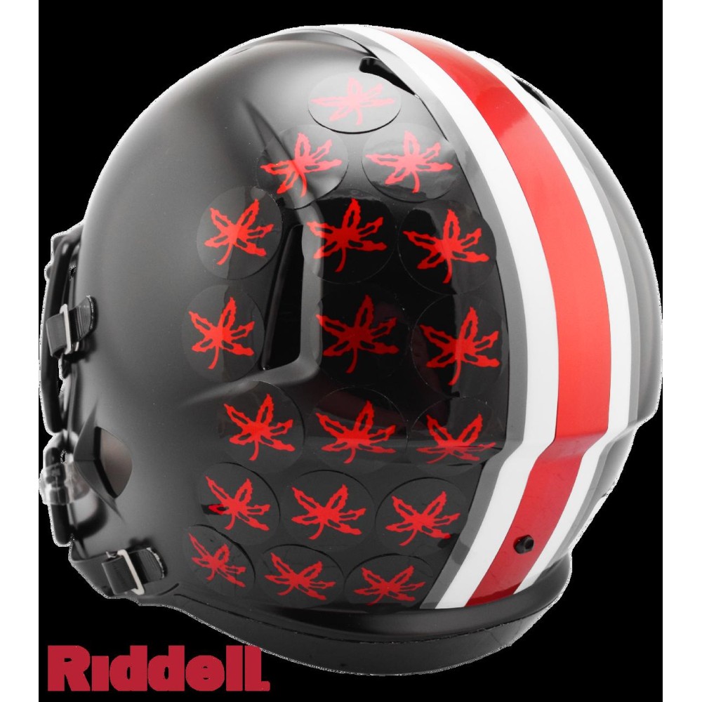 Ohio State Buckeyes Helmet Riddell Replica Full Size Speed Style Black Alternate