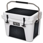 MightySkins YEROAD20-Blk Diamond Plt Skin for 20 qt. Yeti Roadie Cooler Black Diamond Plate