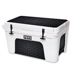 MightySkins YEROAD20-Blk Diamond Plt Skin for 20 qt. Yeti Roadie Cooler Black Diamond Plate