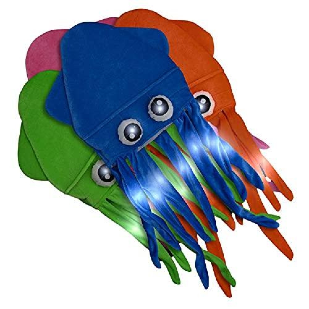 Blinkee 3995442 1 Dozen Assorted Color LED Under The Sea Squid Hat