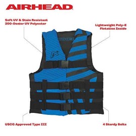 Airhead Men�s Trend Life Jacket, Coast Guard Approved, Blue