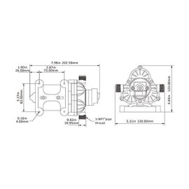 Seaflo 12V 30 Gpm 45 Psi Water Pressure Pump