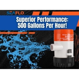 Seaflo 01Series 500 Gph Bilge Pump 12V 4Year Warranty