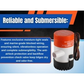 Seaflo 01Series 500 Gph Bilge Pump 12V 4Year Warranty