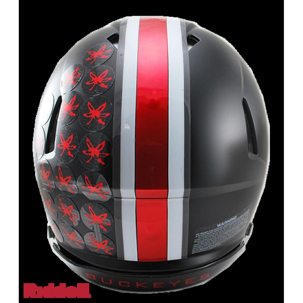 Ohio State Buckeyes Helmet Riddell Authentic Full Size Speed Style Black Alternate