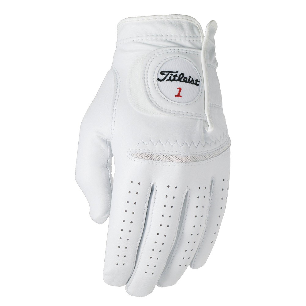 Titleist Perma Soft Golf Glove Mens Reg Lh Pearl Whitelarge Worn On Left Hand