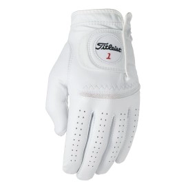 Titleist Perma Soft Golf Glove Mens Reg Lh Pearl Whitex Large Worn On Left Hand