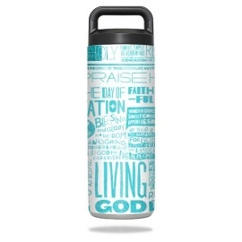 MightySkins YERABOT18-Faith Skin for Yeti Rambler 18 oz Bottle Wrap Cover Sticker - Faith