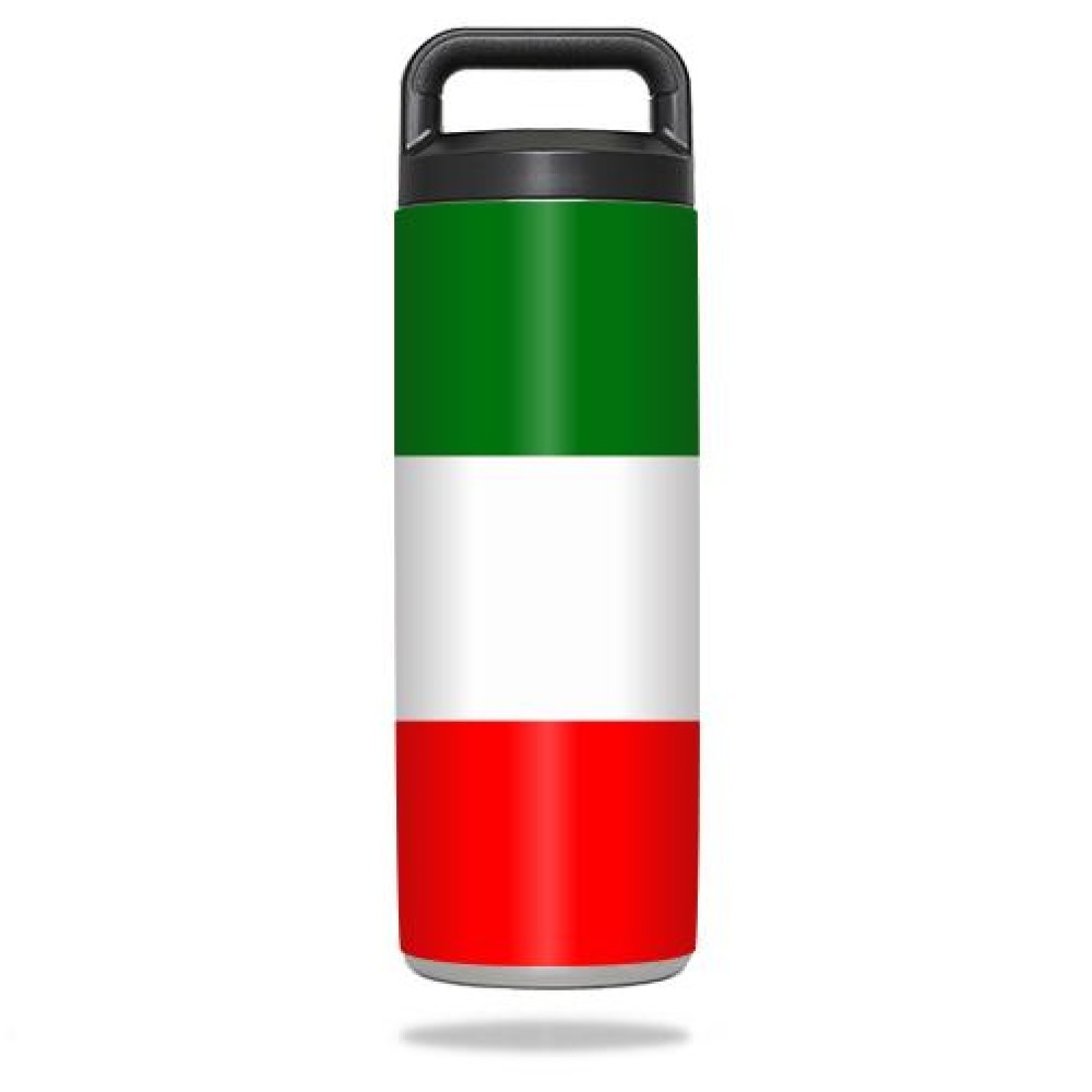 MightySkins YERABOT18-Italian Flag Skin for Yeti Rambler 18 oz Bottle Wrap Cover Sticker - Italian Flag