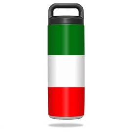 MightySkins YERABOT18-Italian Flag Skin for Yeti Rambler 18 oz Bottle Wrap Cover Sticker - Italian Flag