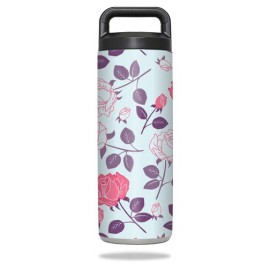 MightySkins YERABOT18-Vintage Floral Skin for Yeti Rambler 18 oz Bottle Wrap Cover Sticker - Vintage Floral