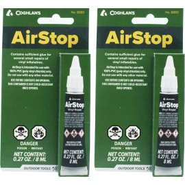 Coghlans Airstop Vinyl Inflatables Repair Liquid Patch For Air Mattress 2Pack