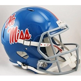 Mississippi Rebels Deluxe Replica Speed Helmet - Powder Blue - Special Order