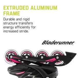 Bladerunner By Rollerblade Advantage Pro Xt Womens Adult Fitness Inline Skate Black And Pink Inline Skates 7