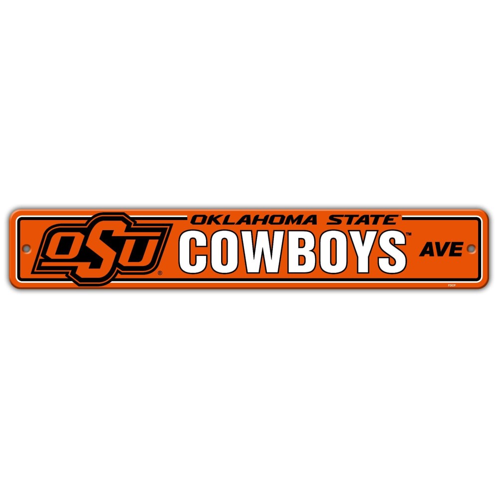 Fremont Die Ncaa Oklahoma State Cowboys Team Sign 4 X 24 Street Sign