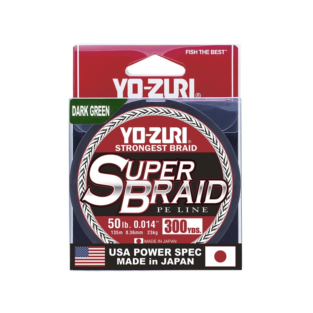 Yozuri Super Braid 300 Yard Spool Dark Green 50Lb