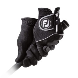 Footjoy Mens Raingrip Pair Golf Glove Black Cadet Mediumlarge Pair