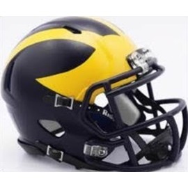 Michigan Wolverines Helmet - Riddell Replica Full Size - Speed Style - Painted Design