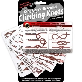 Essential Rock Climbing Knots By Crag Cards Portable Rugged Guide To 19 Belay Rappel Anchor And Rescue Knots For Rock Cli