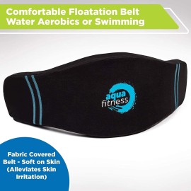 Aqua Fitness Deluxe Flotation Belt Adult Water Aerobics Equipment For Pool Black