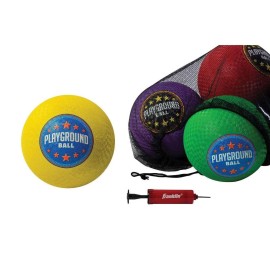 Franklin Sports Playground Balls Rubber Kickballs And Playground Balls With Carry Bag For Kids Great For Dodgeball Kickball