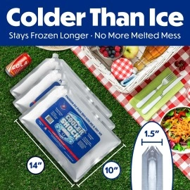 Cooler Shock Ice Packs For Cooler Long Lasting Reusable Freezer Packs For Coolers Cooler Ice Packs For Camping Gear Fishing