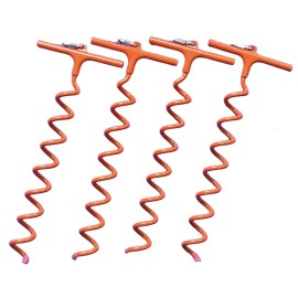 Innout Spiral Ground Anchors Heavy Duty Screw In Ground Stakes Corkscrew Earth Anchor Kits For Canopies Soccer Goals Tr