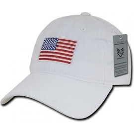 Rapid Dominance A03-USA-WHT Relaxed Graphic Cap Original USA Flag - White