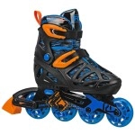 Roller Derby Tracer Boys Adjustable Inline Medium 25 Blackblueorange Tracer