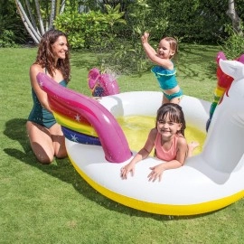 Intex Mystic Unicorn Spray Pool Inflatable Pool White