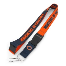 Aminco NFL Chicago Bears Slogan Lanyard, Blue, 22