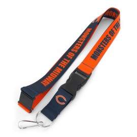 Aminco NFL Chicago Bears Slogan Lanyard, Blue, 22