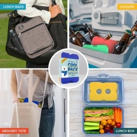 Healthy Packers Ice Pack For Lunch Box Freezer Packs Original Cool Pack Slim Longlasting Reusable Ice Packs For Lunch B