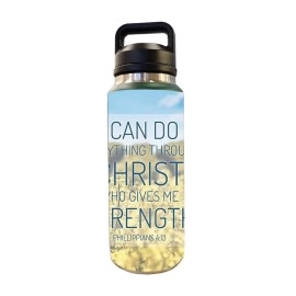 MightySkins YERABOT36-Through Christ Skin for Yeti Rambler 36 oz Bottle - Through Christ