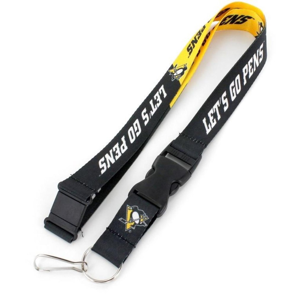 Pittsburgh Penguins Lanyard Breakaway Style Slogan Design - Special Order