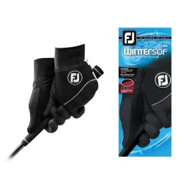 Footjoy Mens Wintersof Pair Golf Glove Black Mediumlarge Pair