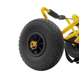 Rad Sportz Kayak Trolley Pro Premium Kayak Cart With Noflat Airless Tires 150 Lb Capacity Yellow With Free Mesh Carry Bag