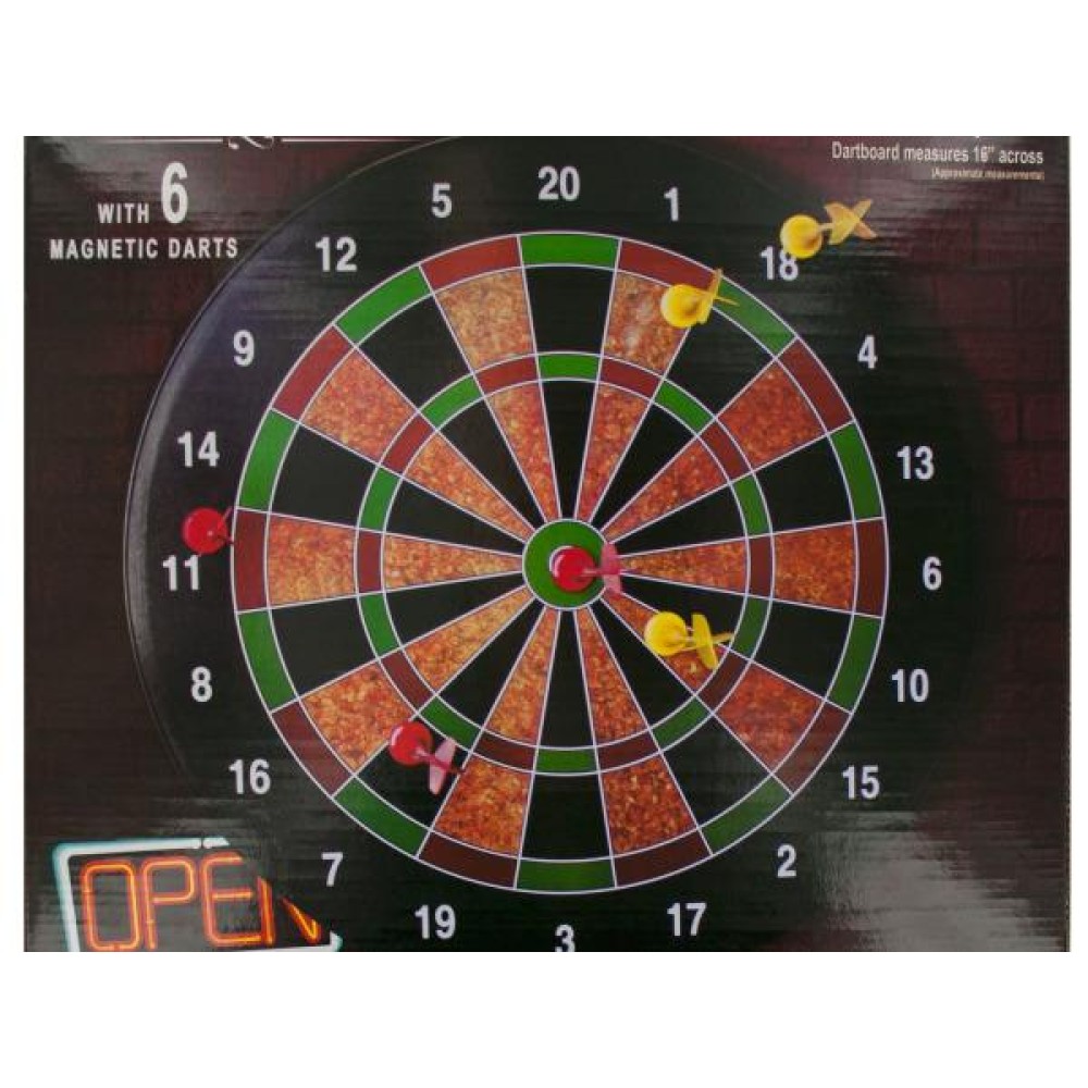 Bulk Buys OS195-2 Magnetic Dartboard game - 2 Piece -Pack of 2