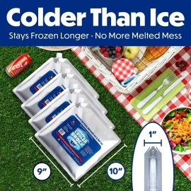 Cooler Shock Ice Packs For Cooler Long Lasting Reusable Freezer Packs For Coolers Cooler Ice Packs For Camping Gear Fishing