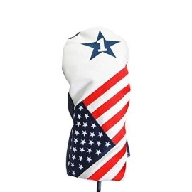 Usa 1 3 H Golf Headcover Patriot Vintage Retro Patriotic Driver Fairway Wood Hybrid Head Cover