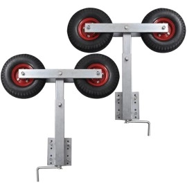 vidaXL Double Wheel Bow Supports Set of 2, Steel Frame Boat Trailer Accessories, 23.2