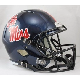 Mississippi Rebels Deluxe Replica Speed Helmet - Special Order