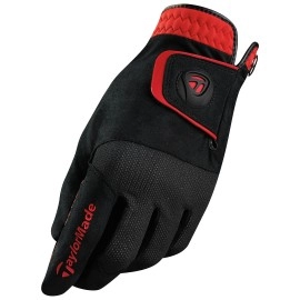 Taylormade Golf Rain Control Glove Blackred Large Blackredlarge Pair