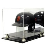 Deluxe Acrylic Full Size Batting Helmet Display Case with Stand - Special Order